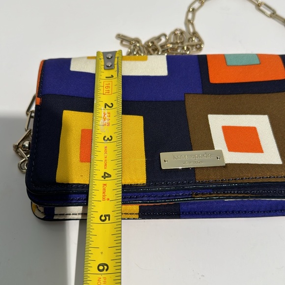 Kate Spade Mod Squad Purse Geometric with Gold Link Chain Strap Crossbody - Picture 13 of 14